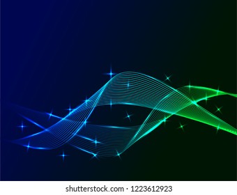 Background 3D neon lines