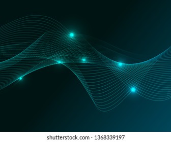 Líneas de neón 3D de fondo
