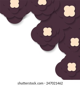  background with 3d paper flowers