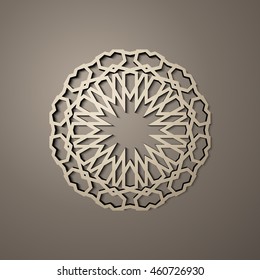Background with 3d seamless pattern in Islamic style