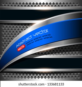 Background 3D, vector abstract metallic.