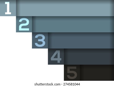 Background with 5 light to dark blue-grey horizontal stripes and enough copyspace for your infographic