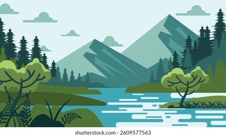 BACKGROUND 90 WITH THEMES OF LANDSCAPE NATURE ARTWORK