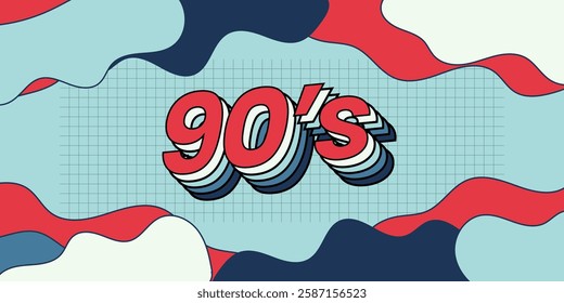 Background 90's Style Flat Vector | For Creative Designer