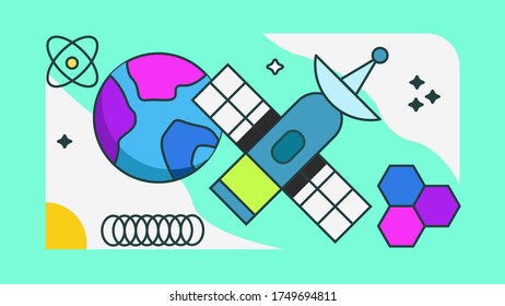 background abstract about space flags