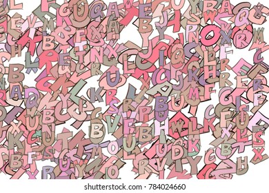 Background abstract alphabets letters. colorful for design. Cartoon style vector.