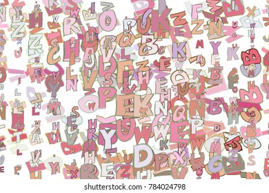 Background abstract alphabets letters. colorful for design. Cartoon style vector.
