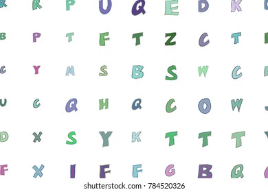 Background abstract alphabets letters. colorful for design. Cartoon style vector.