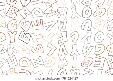 Background abstract alphabets letters. colorful for design. Cartoon style vector.