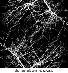 Background abstract bare tree branches. Vector