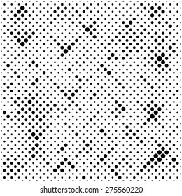 Background - abstract black polka dot pattern that can be used as a repeating or seamless pattern. Editable vector.