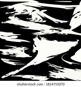Background, abstract black and white, marble, texture - vector. Design element