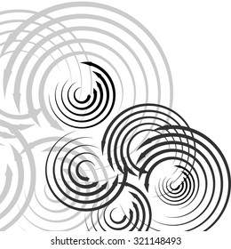 Background abstract black and white spiral