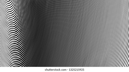 Background of abstract black and white wavy lines