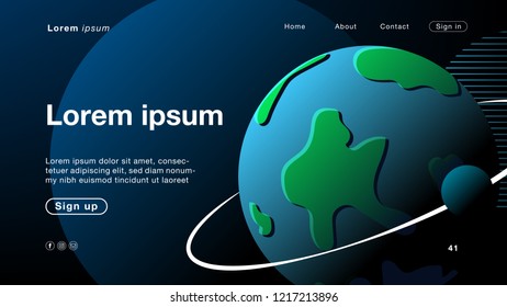 Background abstract black World for Homepage. Vector Illustration EPS10.