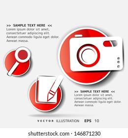 Background with abstract blank for text with icons