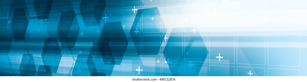 Background abstract blue futuristic technology  in digital vector with hexagon.