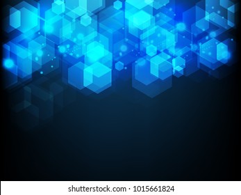 background abstract blue hexagon technology mesh concept