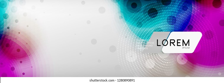 Background abstract - blurred dotted color circle shape, techno bubbles, vector illustration
