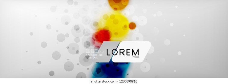 Background abstract - blurred dotted color circle shape, techno bubbles, vector illustration