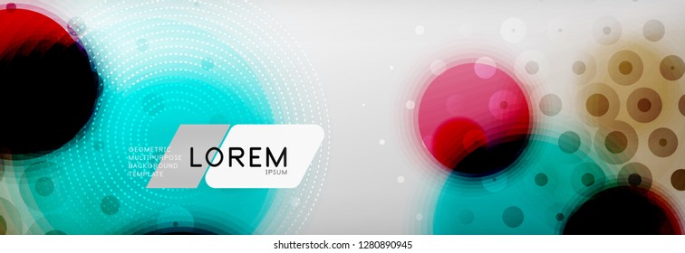 Background abstract - blurred dotted color circle shape, techno bubbles, vector illustration