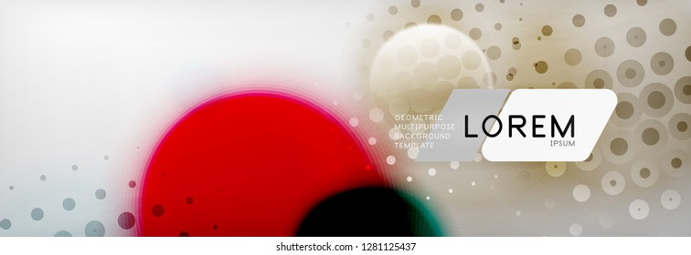 Background abstract - blurred dotted color circle shape, techno bubbles, vector illustration