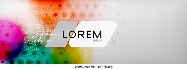 Background abstract - blurred dotted color circle shape, techno bubbles, vector illustration