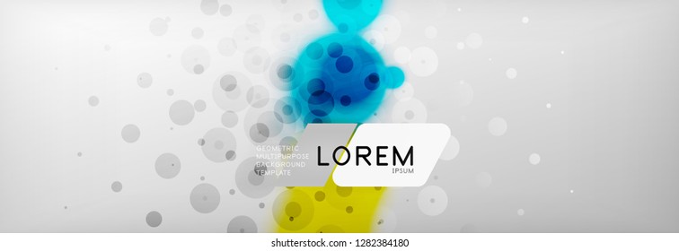 Background abstract - blurred dotted color circle shape, techno bubbles, vector illustration