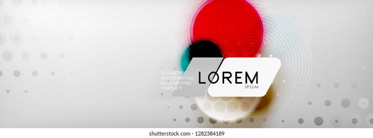 Background abstract - blurred dotted color circle shape, techno bubbles, vector illustration