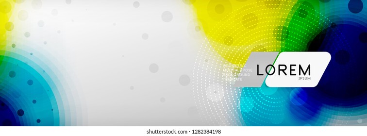 Background abstract - blurred dotted color circle shape, techno bubbles, vector illustration
