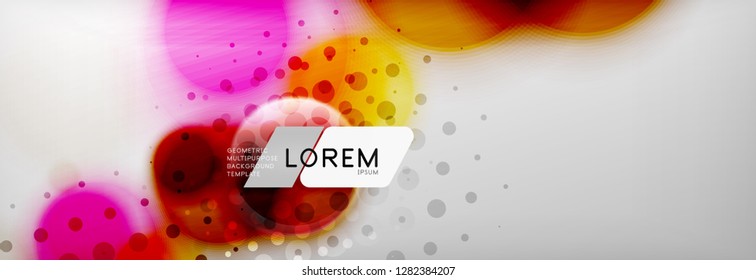 Background abstract - blurred dotted color circle shape, techno bubbles, vector illustration