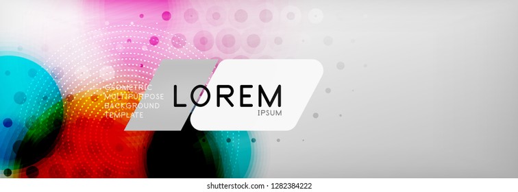 Background abstract - blurred dotted color circle shape, techno bubbles, vector illustration