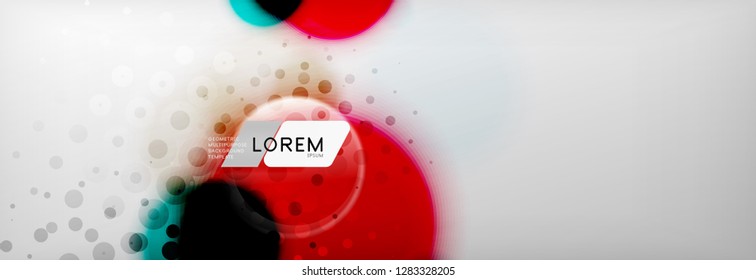 Background abstract - blurred dotted color circle shape, techno bubbles, vector illustration