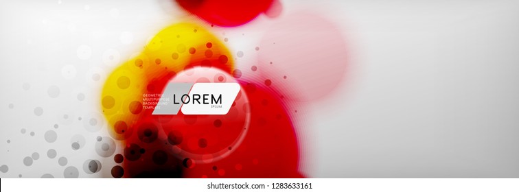 Background abstract - blurred dotted color circle shape, techno bubbles, vector illustration