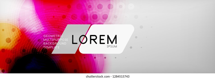Background abstract - blurred dotted color circle shape, techno bubbles, vector illustration