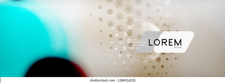 Background abstract - blurred dotted color circle shape, techno bubbles, vector illustration