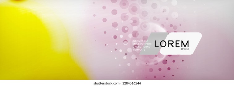 Background abstract - blurred dotted color circle shape, techno bubbles, vector illustration