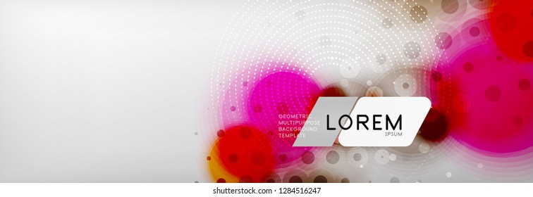 Background abstract - blurred dotted color circle shape, techno bubbles, vector illustration
