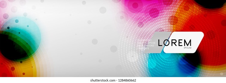 Background abstract - blurred dotted color circle shape, techno bubbles, vector illustration