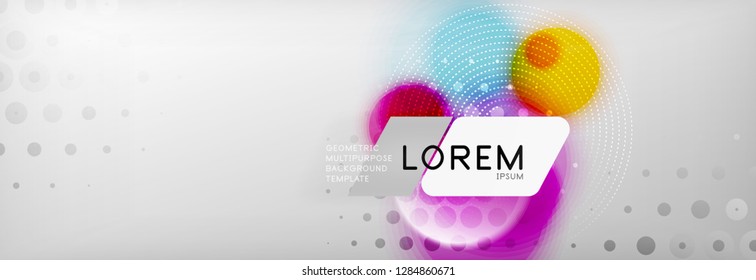 Background abstract - blurred dotted color circle shape, techno bubbles, vector illustration