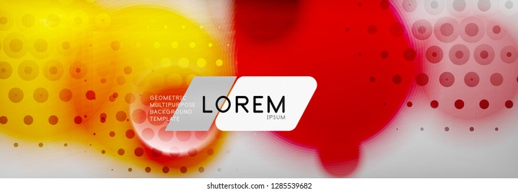 Background abstract - blurred dotted color circle shape, techno bubbles, vector illustration