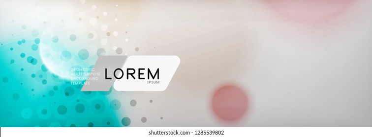 Resumen de fondo - forma de círculo de color con puntos borrosos, burbujas tecno, ilustración vectorial
