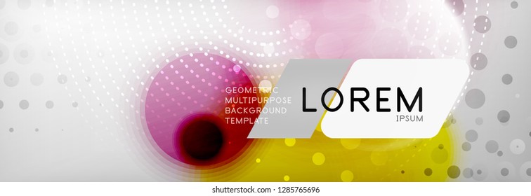 Background abstract - blurred dotted color circle shape, techno bubbles, vector illustration