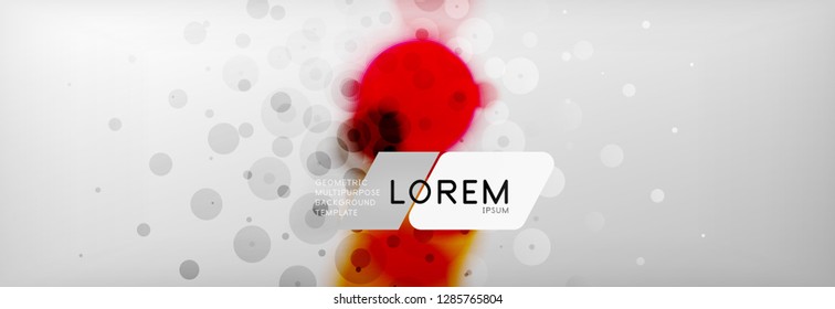 Background abstract - blurred dotted color circle shape, techno bubbles, vector illustration