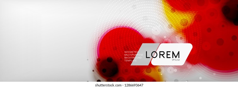 Background abstract - blurred dotted color circle shape, techno bubbles, vector illustration