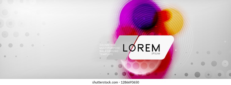 Background abstract - blurred dotted color circle shape, techno bubbles, vector illustration