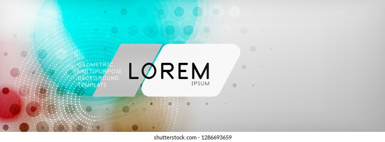 Resumen de fondo - forma de círculo de color con puntos borrosos, burbujas tecno, ilustración vectorial