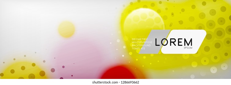 Background abstract - blurred dotted color circle shape, techno bubbles, vector illustration
