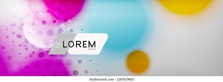 Background abstract - blurred dotted color circle shape, techno bubbles, vector illustration