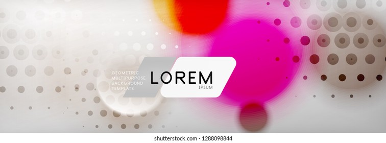 Background abstract - blurred dotted color circle shape, techno bubbles, vector illustration